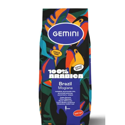 Кава Gemini Brazil Mogiana зерно 1 кг  