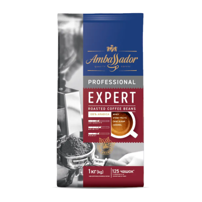 Кава Ambassador Professional Expert  зерно 1 кг (6шт  /ящ)