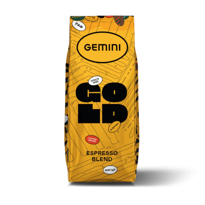 Кава Gemini Espresso Gold зерно 1 кг (8шт /ящ)