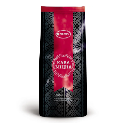 Кава Gemini "Кава Міцна" зерно 1 кг (8шт/ ящ)