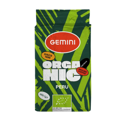 Кава Gemini Organic Peru мелена, 250 гр