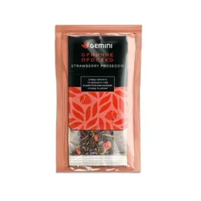 Чай пакетованний для чашки Земляничное Просеко Strawberry Prosecco
